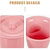 Healvian Travel Potty Portable Potty Portable Toilet Urinal Spittoon Chamber Pot Potty Bedpan Night Urinal Pot with Lid for Adults Child Pregnant Women Pink Travel Potty Portable Potty
