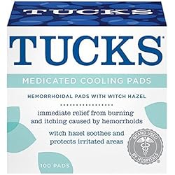 Tucks Medicated Witch Hazel Hemorrhoidal Pads 100Pack Pack of 4