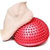 Foot Acupressure Massage Balance Exercise Ball for Lumbar Shoulder Arch Supports, FUNUP Spiky Stress Relief Gifts for Body Deep Tissue Muscle Reflexology Red, Half a Sphere