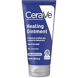 CeraVe Healing Ointment | Moisturizing Petrolatum Skin Protectant for Dry Skin with Hyaluronic Acid and Ceramides | Lanolin Free & Fragrance Free | 5 Ounce