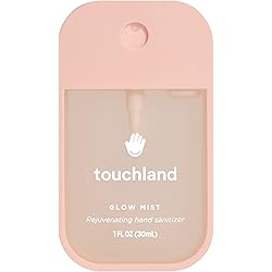 Touchland Glow Mist Rejuvenating Hand Sanitizer | Rosewater scented | 500-Sprays each, 1FL OZ Set of 1