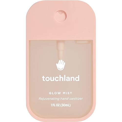 Touchland Glow Mist Rejuvenating Hand Sanitizer | Rosewater scented | 500-Sprays each, 1FL OZ Set of 1