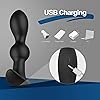 Poseable Anal Vibrator - SEXY SLAVE Logan Butt Plug with Adjustable Head, 10 Vibration Remote Waterproof Prostate Massager, Anal Sex Toys for Men, Women