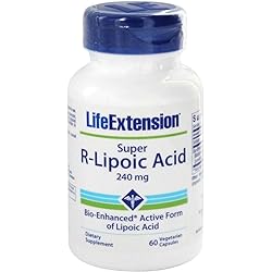 Life Extension, SUPER R-LIPOIC ACID - 60 VEGETARIAN CAPSULES, 240 mg