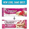 Quest Nutrition Protein Bar White Choc Raspberry. Low Carb Meal Replacement Bar w 20g Protein. High Fiber, Gluten-Free 24 Count