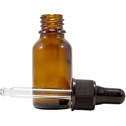 12 Oz Amber Glass Bottle with Glass Eye Dropper 15ml - Pack of 10