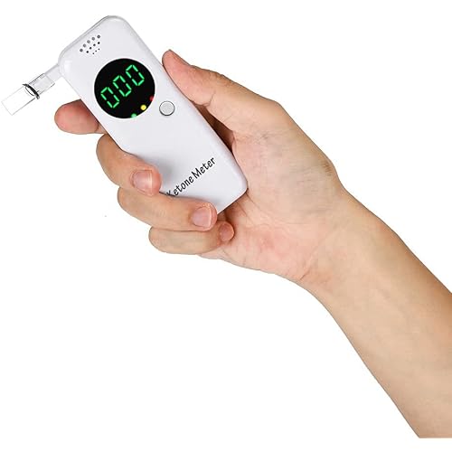 Anntoo Ketosis Breath Meter Ketone Breath Analyzer for Self-Ketosis Checking with 10pcs Replaceable Mouthpieces