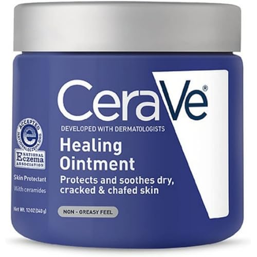 CeraVe Healing Ointment Bundle - Conatins 12 oz Tub and 1.89 oz Travel Size Tube - Protects and Soothes Dry, Cracked, and Chafed Skin