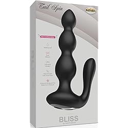 Hott Products Unlimited 71813: Bliss Tail Spin Beaded Anal Vibe Black