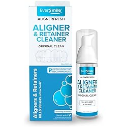 EverSmile AlignerFresh Original Clean - AlignerFresh Cleaning Foam for Invisalign, ClearCorrect, Essix, Hawley TraysAligners. Cleans, Kills Bacteria, Whitens Teeth & Fights Bad Breath