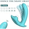 Wearable Clitoral G Spot Butterfly Vibrator with Tongue, Wireless Remote Control Nipple Stimulator with 12 Powerful Vibrations, Rechargeable Waterproof Adult Sex Toy for Women