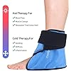 Comfpack Heel Ice Pack for Injuries Reusable, Hot Cold Therapy Foot Ankle Ice Pack Wrap for Plantar Fasciitis, Achilles Tendonitis, Ankle Sprain, Swelling Foot, Heel Spur, Sport Injuries