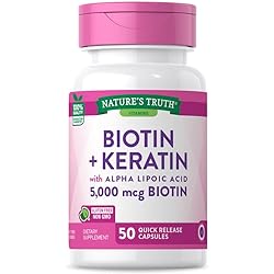 Nature's Truth Biotin Complex w Alpha Lipoic & Keratin , 50 Count Pack of 1