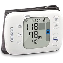 OMRON Gold Blood Pressure Monitor, Portable Wireless Wrist Monitor, Digital Bluetooth Blood Pressure Machine, Stores Up To 200 Readings for Two Users 100 each