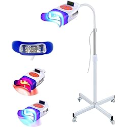 Fencia Teeth Whitening Light, Mobile Dental Teeth LED Whitening Lamp Professional, Oral Care Teeth Whitening Machine LED Cold Bleaching Accelerator Tooth Whitener BlueRed Light System