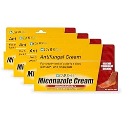 4 Pack CareALL® 1.0 oz. Antifungal Miconazole Nitrate 2% Cream, Compare to Leading Brand, Cures Most Athlete’s Foot, Jock Itch, Ringworm