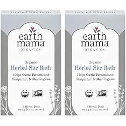 Earth Mama Organic Herbal Sitz Bath for Pregnancy and Postpartum, 2-Pack of 6
