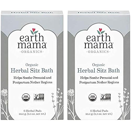 Earth Mama Organic Herbal Sitz Bath for Pregnancy and Postpartum, 2-Pack of 6