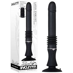 Evolved Love Is Back - Love Thrust Vibrator Multi Function Suction Cup Base Waterproof USB Rechargeable Black