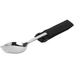 Adaptive Spoon, Drop Resistant Eating Aids Cutlery Prevent Slip Weighted Handle Rounded Edges with Strap for Elderly for Arthritis