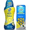 Glisten Dishwasher Detergent Booster and Freshener and Garbage Disposer Care Freshener, Lemon Scent