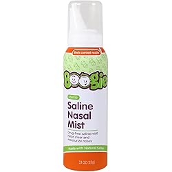 Boogie Baby Saline Nasal Spray Mist, Allergy Relief, Nasal Decongestant, Made with Saline, Fresh Scent, 3.1 Ounce
