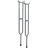Lumex Bariatric Imperial Steel Crutches - Tall Medical Mobility Aids - Lightweight, Adjustable Support for 5'10''-6'6'' Patient Height, 3615A
