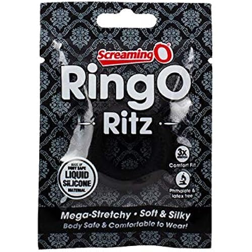 Screaming O Ringo Ritz Mega Stretchy Silicone Cock Ring, Black