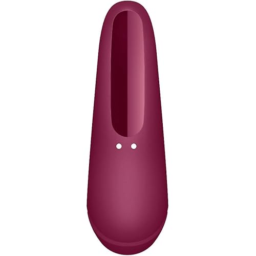 Satisfyer Curvy 1 Air-Pulse Clitoris Stimulating Vibrator with App Control - Clitoral Sucking Pressure-Wave Technology & Vibration, Compatible with Satisfyer App, Waterproof, Rechargeable Rose Red
