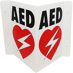 CPR Savers Foldable Panel AED Wall Sign for Business, School, Restaurant, Office or Any Public Place 1