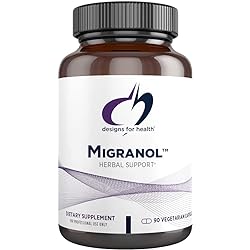 Designs for Health Migranol - Feverfew Supplement with Magnesium Malate, Curcumin Turmeric Extract, Rosemary B2 Riboflavin - Non-GMO Gluten Free 90 Capsules