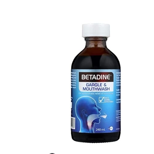 M# Betadine Gargle Mouth Wash 240ml refreshingly,Mouth Wound