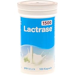 Lactrase 1,500 Fcc Capsules 100pcs PZN:09175787 | in case of Lactose Intolerance or lactase Deficiency, Suitable for Pregnant Women, Breastfeeding Women and Children
