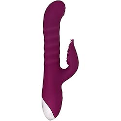 Evolved Love Is Back - Lovely Lucy - Rabbit-Style Thrusting & Twirling Shaft, with Dual Motors, Clitoral Stimulator Vibrator for Women - Red