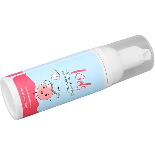 Zyyini Kids Toothpaste, Kid's Foam Toothpaste Children Foam Toothpaste Ultra-fine Mousse Foam Deeply Cleaning Gums, Fluoride Free Kids Bubble Toothpaste Foam with Strawberry Flavor Tooth Whitening