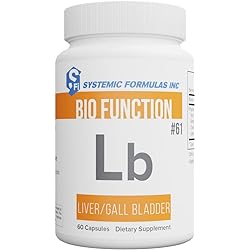 Systemic Formulas Lb – LiverGall Bladder 60 Capsules Bio Function #61. Liver Gall Bladder Support, Portal Duct Function Supplement. Contains Red Beet Root Powder