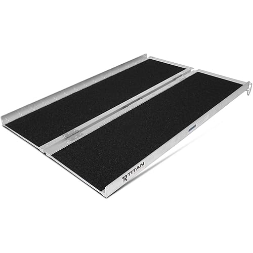 Titan Ramps Portable Wheelchair Ramp 4 ft x 30 in 500 lb Max Easy to Transport