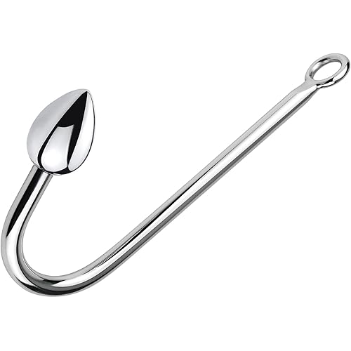 FST Stainless Steel Anal Hook, Buttplug Hook with 3 Interchangeable Heart Balls Anal Sex Toys for Couple Gay Lesbian