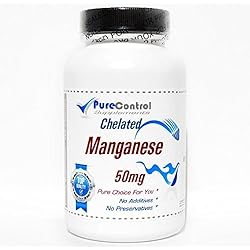 Chelated Manganese 50mg 100 Capsules Pure by PureControl Supplements