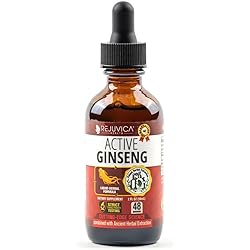 Active Ginseng Korean Red Panax Ginseng with Natural Ginsenosides - All-Natural Advanced Liquid Solution for 2X Absorption - Supports Healthy Energy, Vitality, Mood and More
