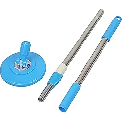 Spin Mop Pole Handle Replacement, Home Floor 360 Degrees Rotating Telescopic Replacement Handle Cleaning Tool Accessories Enhanced Thickened Version for Cleaning Home Bedroom Office Blue