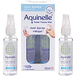 Aquinelle Toilet Tissue Mist Gift Set, Eco-Friendly & Non-Clogging Alternative to Flushable Wipes Simply Spray On Any Folded Toilet Paper 2 pack Ocean Breeze 3.25 oz