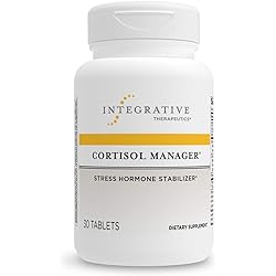 Integrative Therapeutics Cortisol Manager - with Ashwagandha, L-Theanine - Reduces Stress to Support Restful Sleep - Supports Adrenal Health - 30 Count