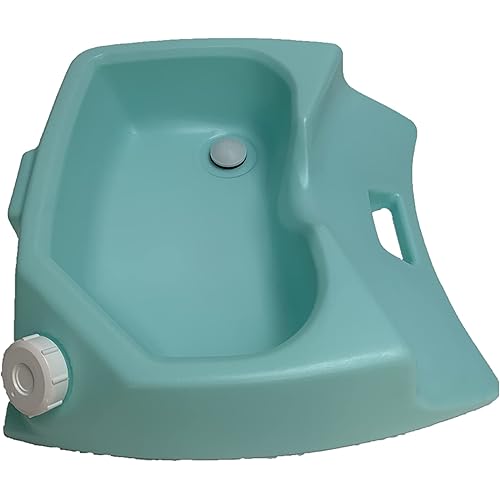 SP Ableware In-Bed Head Wash System, Plastic with Drain Plus - Turquoise 764271000