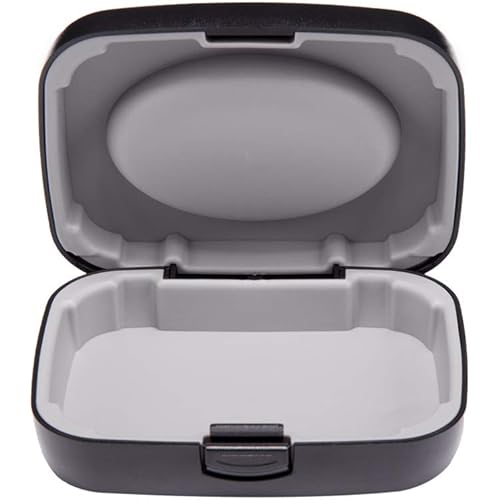 Hearing Aid Case Hard - Portable Protective Storage Case for BTE CIC IIC ITE Black