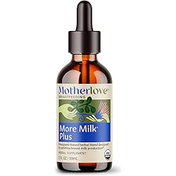 Motherlove More Milk Plus 2 Ounce Tincture Fenugreek-Based Lactation Supplement to Optimize Breast Milk Supply—USDA Certified Organic, Vegan, Kosher, Soy-Free