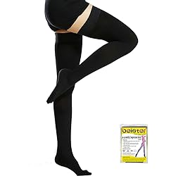 beister 20-30 mmHg Compression Stockings for Women & Men, Medical Closed Toe Thigh High Socks Graduated Support for Varicose Veins, Edema, Flight