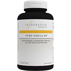 Integrative Therapeutics Pure Omega Liquid Fish Oil - 2300mg Omega 3 Fatty Acids Supplement with EPA & DHA- Sustainably Sourced - No Fishy Burp - Gluten Free - Dairy Free – 120 Softgels