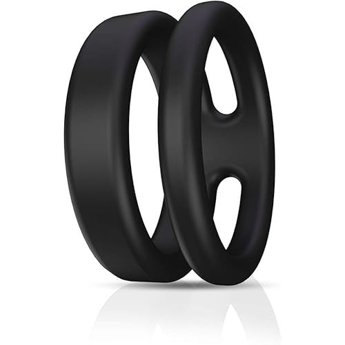 Silicone Dual Cock Ring for Longer, Harder, Stronger Erections, Erection Enhancing - Soft Silicone, Waterproof