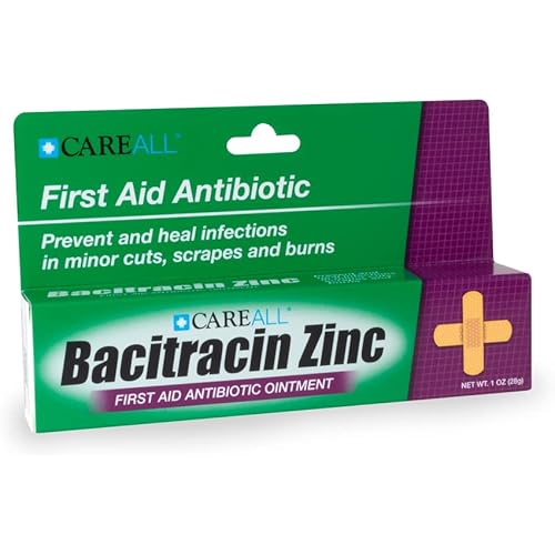 3 Pack CareALL 1oz Bacitracin Antibiotic Zinc Ointment. First Aid Ointment to Prevent and heal infections for Minor cuts, scrapes and Burns
